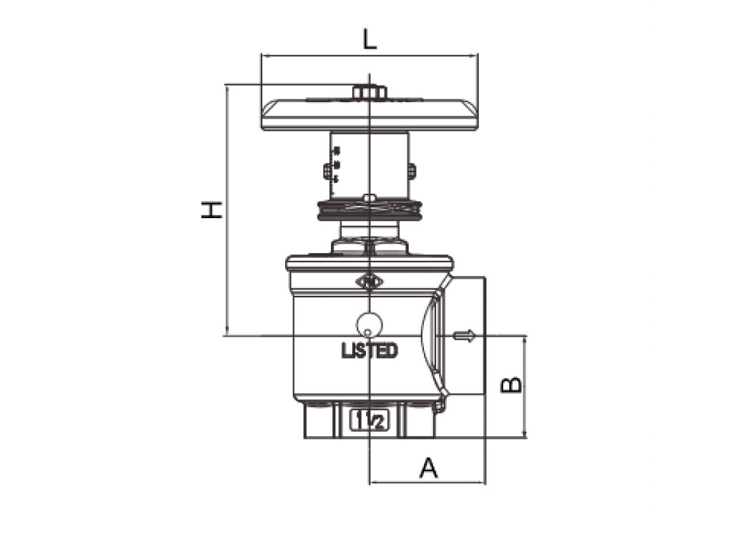 วาล์วจำกัดแรงดัน Pressure reducing angle valve F13-65
